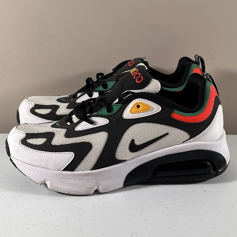 Nike Air Max 200 Rasta Bright Crimson GS Sneakers AT5627-100 Size 6Y - Picture 4 of 10